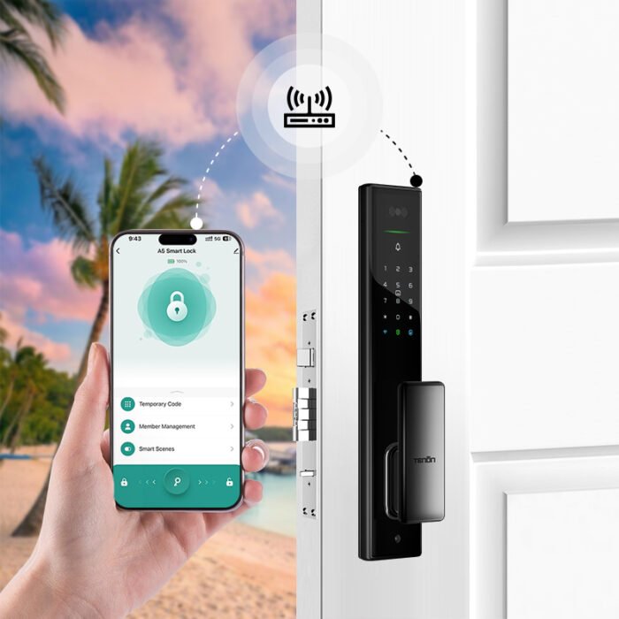 A5 Automatic Fingerprint Push-Pull Smart Handle