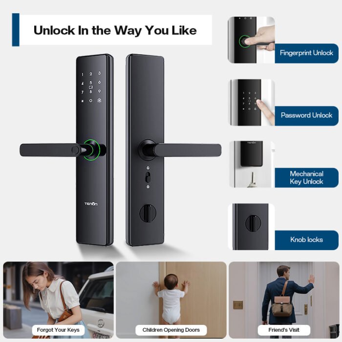 E15 smart biometric fingerprint door lock - 图片 5