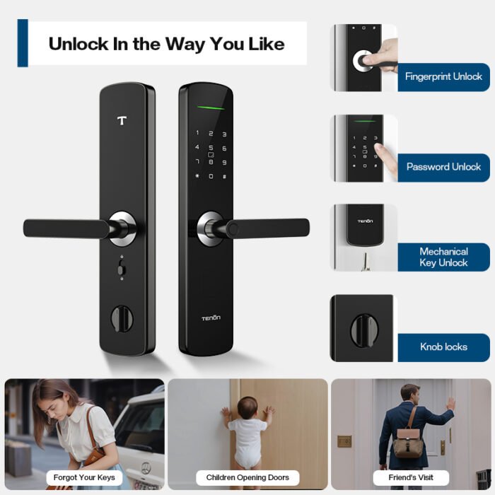 E3 Smart door locks with handle - 图片 6