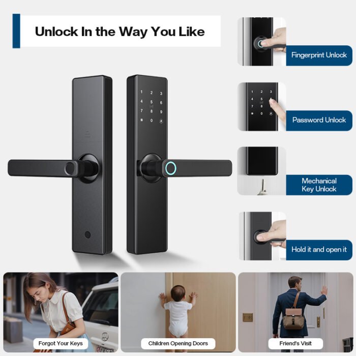 T09 Smart Digital Door Lock for Apartment - 图片 5