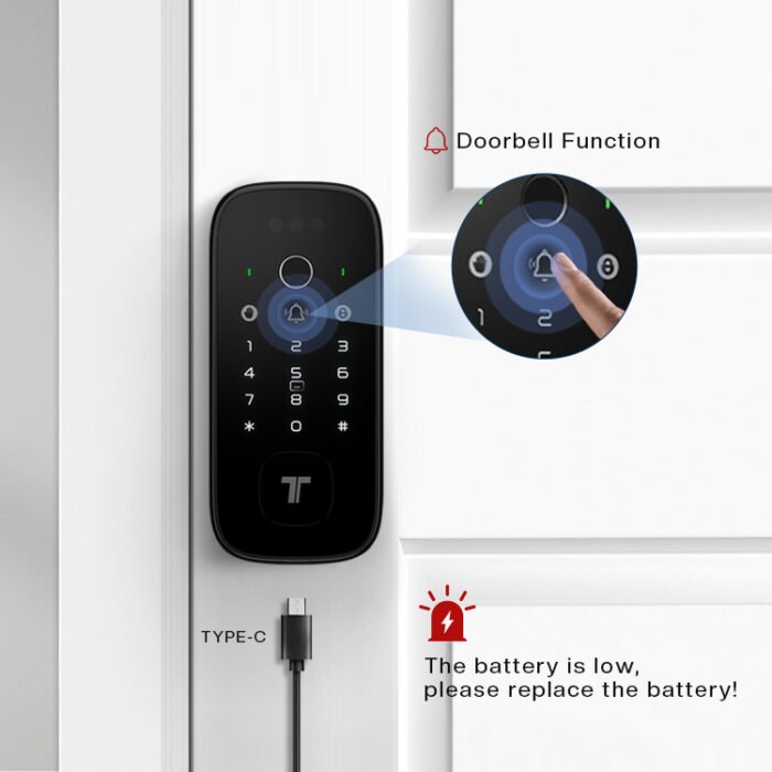 K10 Pro Face fingerprint door lock - 图片 2
